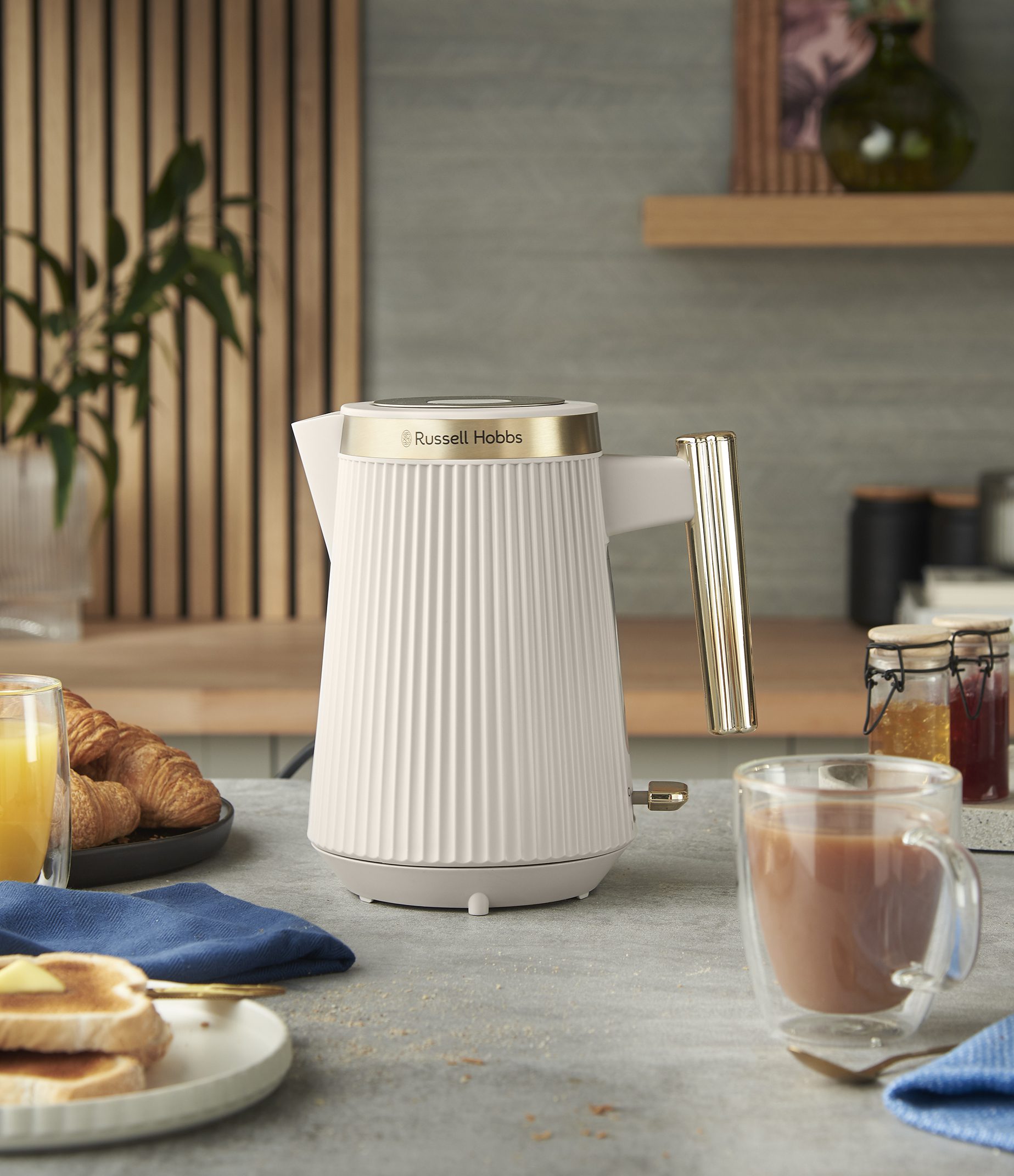 RUSSELL HOBBS 26751-70/RH Brontë Stone fehér vízforraló belső világítással – 7. kép