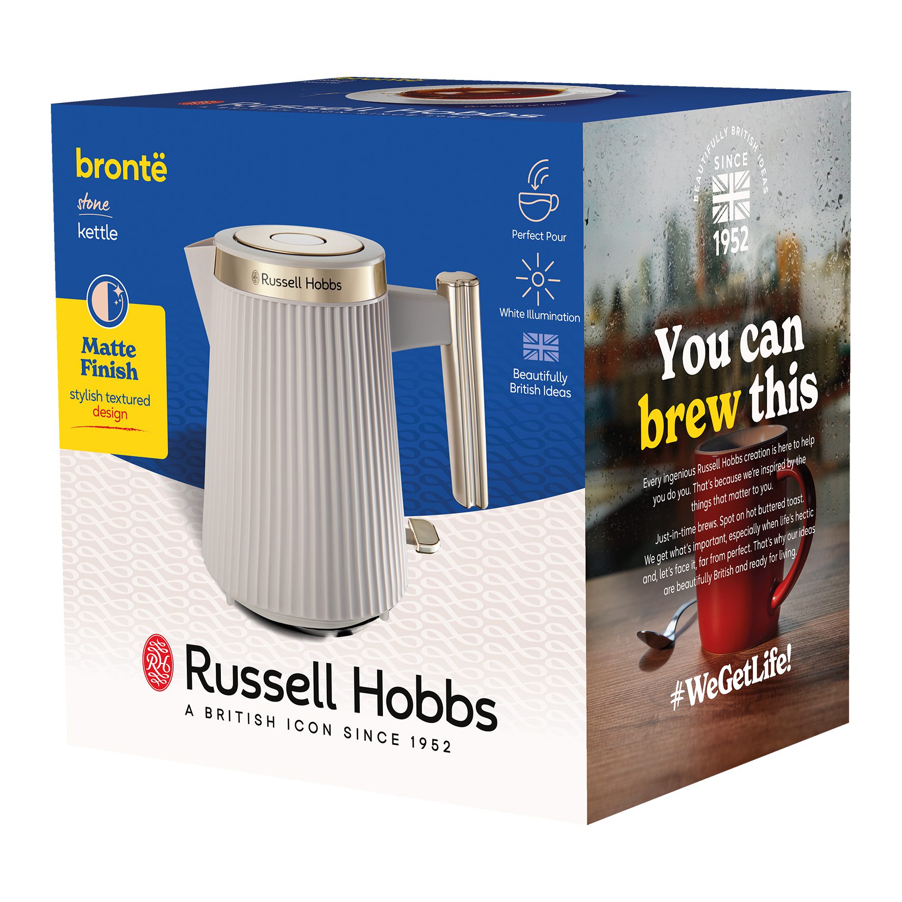 RUSSELL HOBBS 26751-70/RH Brontë Stone fehér vízforraló belső világítással – 16. kép