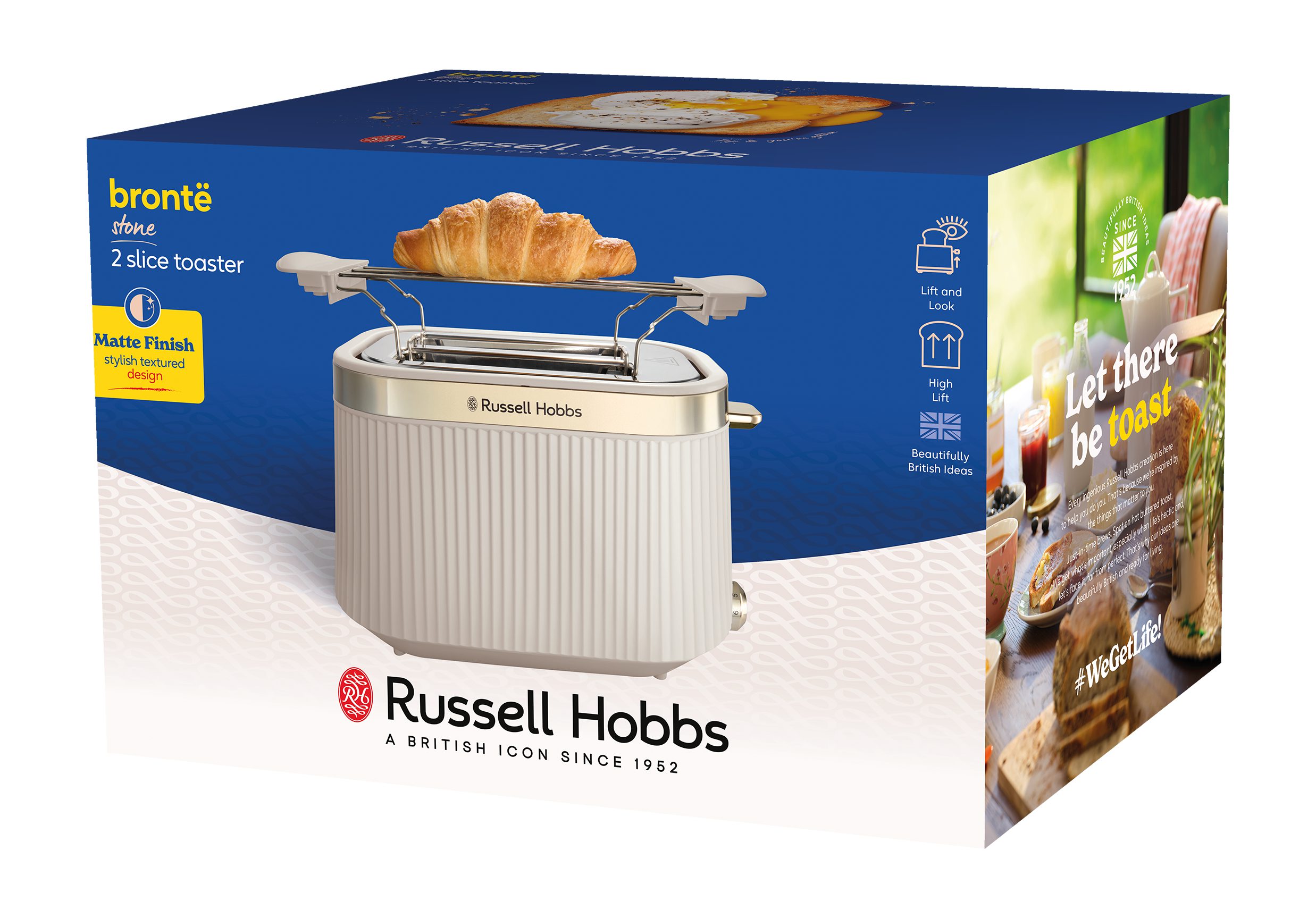RUSSELL HOBBS 26761-56/RH Brontë Stone 2 szeletes kenyérpirító zsemlemelegítővel – 15. kép