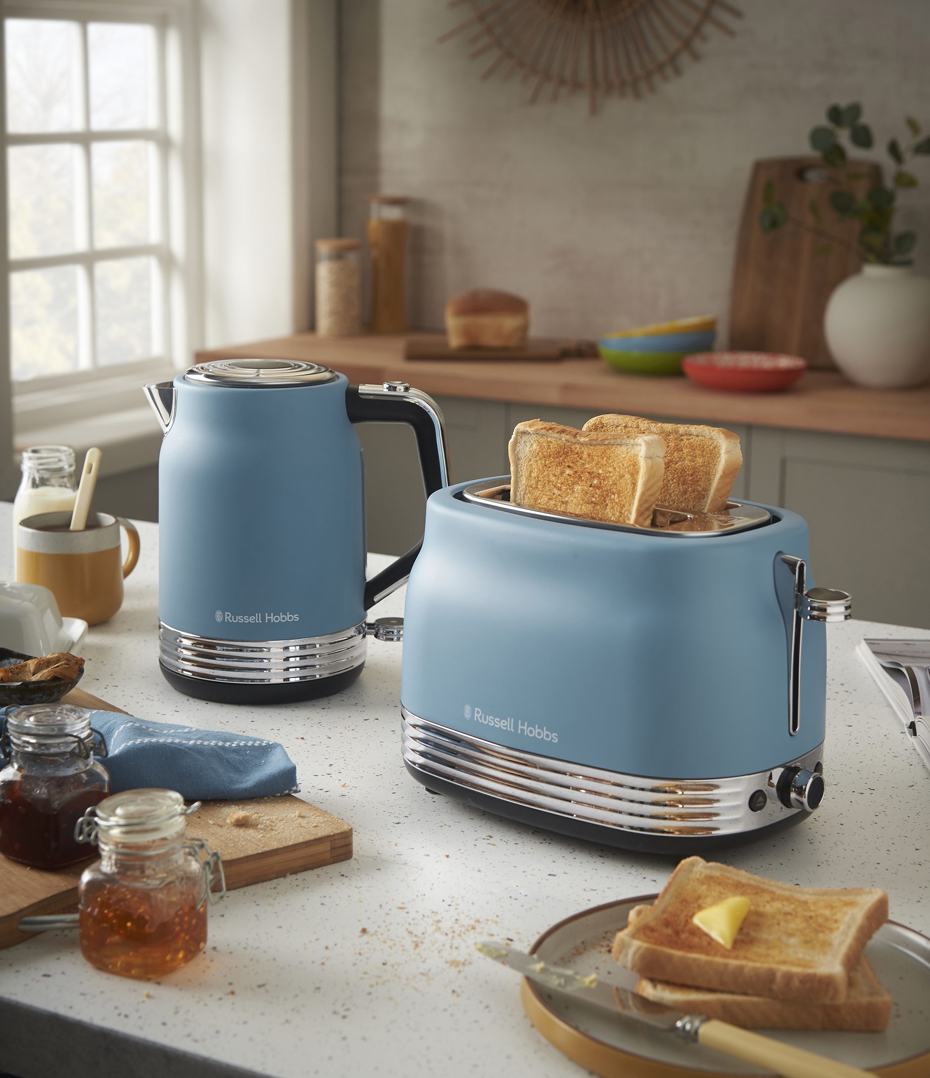 RUSSELL HOBBS 28651-56/RH Hanley Blue kétrekeszes kenyérpirító – 4. kép