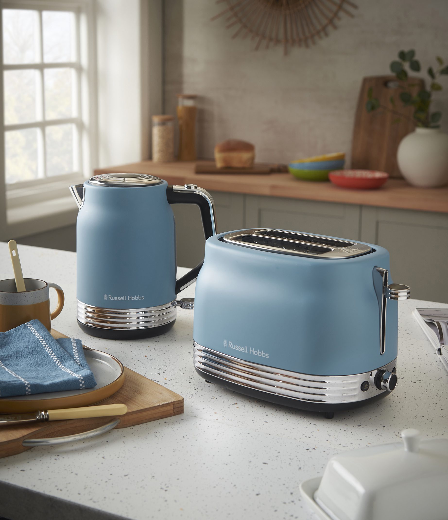 RUSSELL HOBBS 28651-56/RH Hanley Blue kétrekeszes kenyérpirító – 5. kép