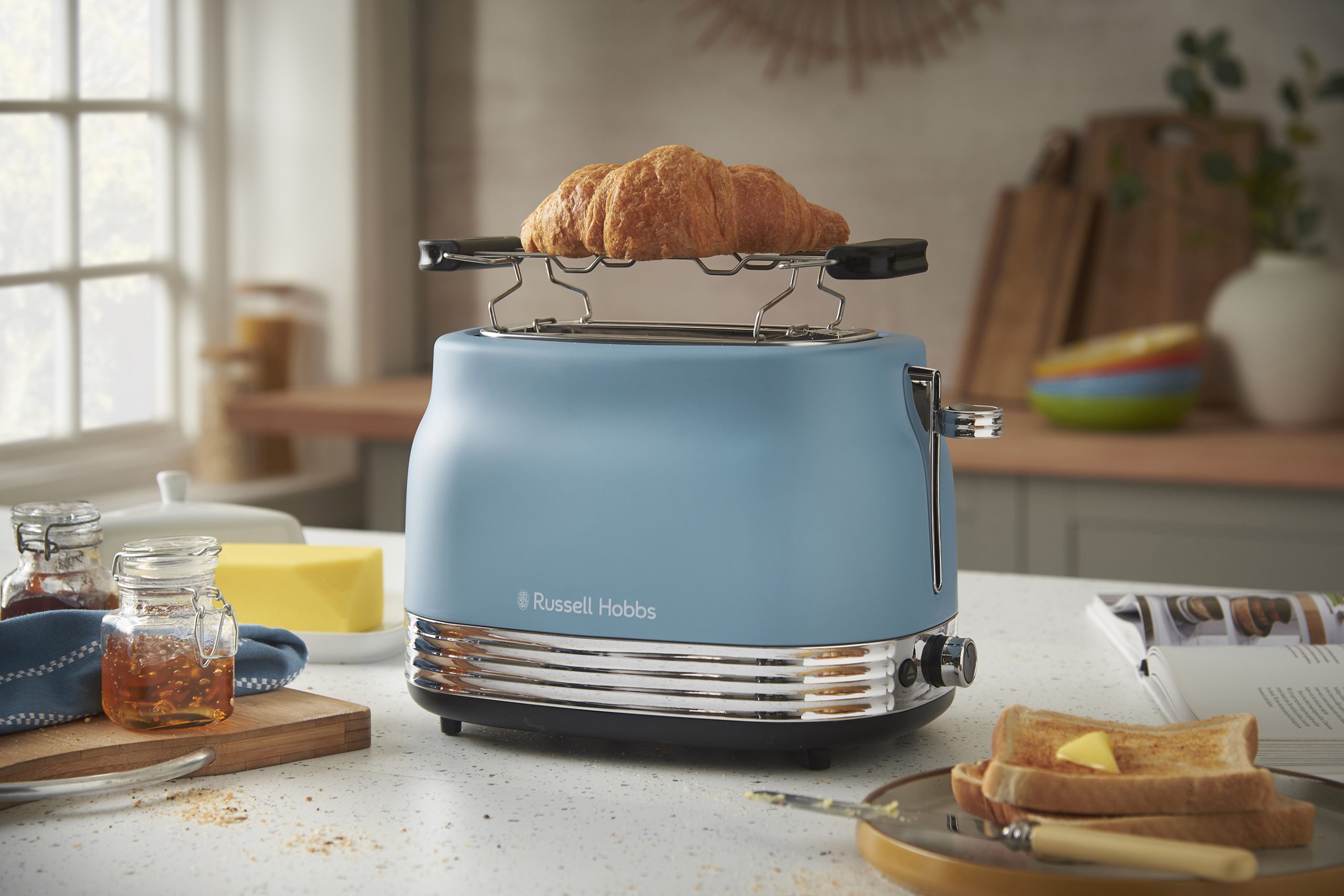 RUSSELL HOBBS 28651-56/RH Hanley Blue kétrekeszes kenyérpirító – 17. kép