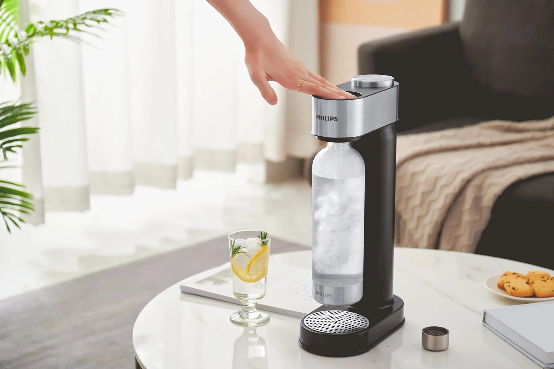 PHILIPS ADD4902BK GoZero Viva fekete szódagép 1 literes palackkal – 7. kép
