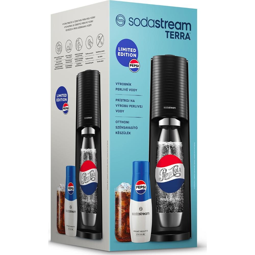 SODA STREAM SM TERRA fekete szódagép Pepsi Megapack csomaggal – 3. kép