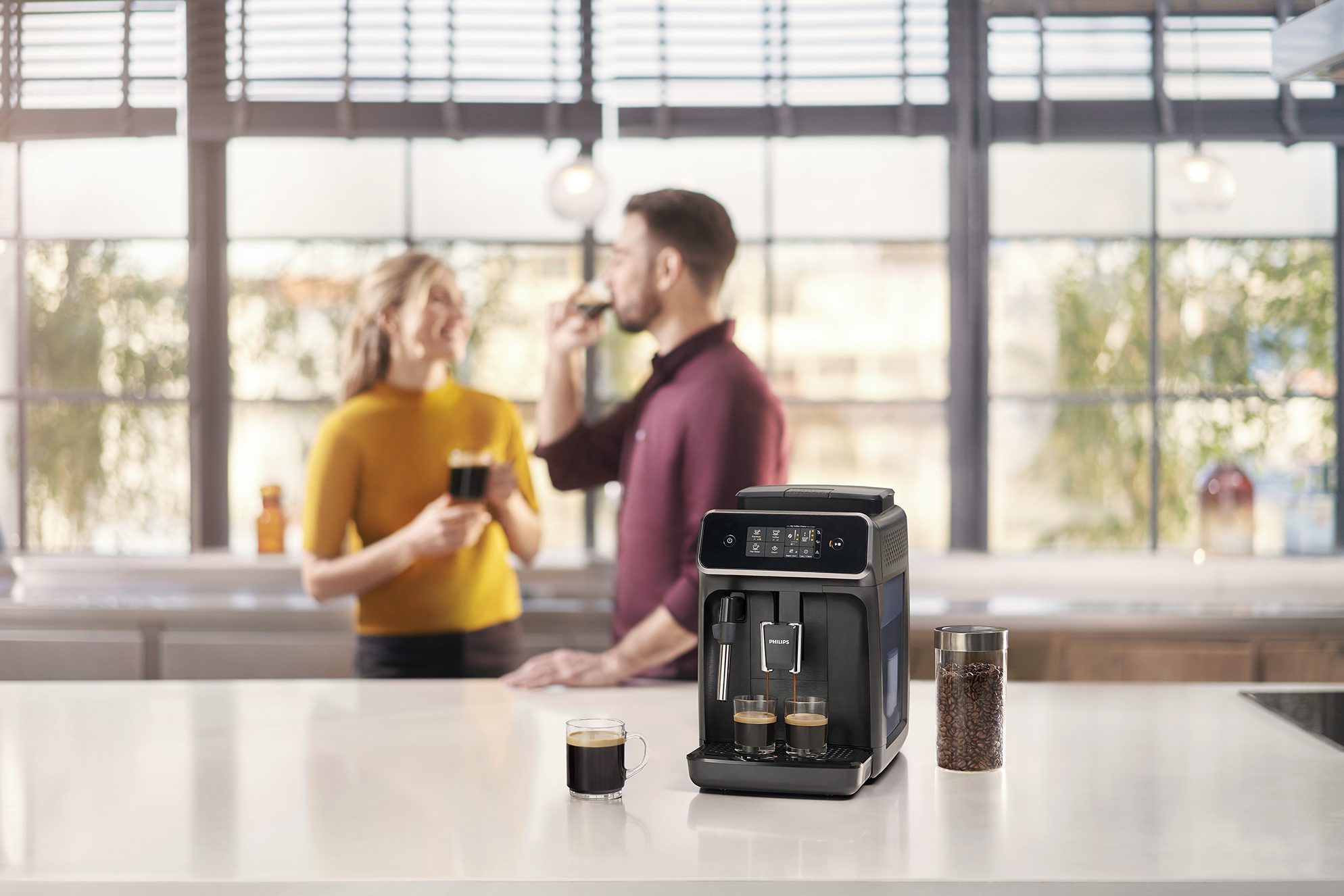 PHILIPS EP2220/10 Series 2200 automata kávéfőző integrált tejhabosítóval, matt fekete – 6. kép