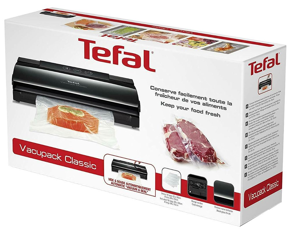 TEFAL VT254070 Vacupack Classic vákuumfóliázó, fekete-szürke – 3. kép
