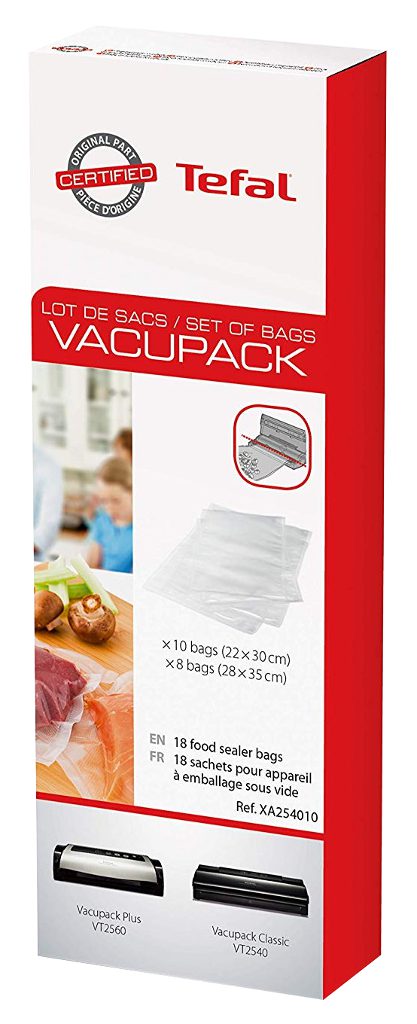 TEFAL XA254010 átlátszó vákuumtasakok, 18 darab – 2. kép