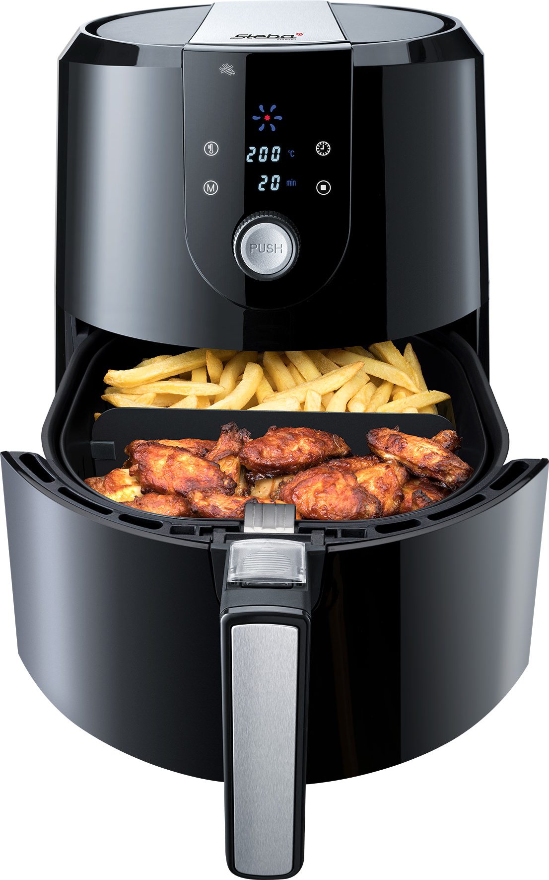 STEBA HF5000XL 5,2 literes fekete forrólevegős sütő – 4. kép