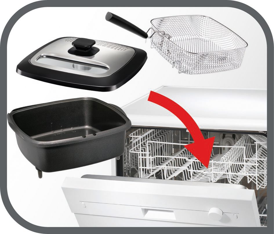 TEFAL FR491870 Versalio 7 az 1-ben multifunkciós olajsütő, fekete – 11. kép