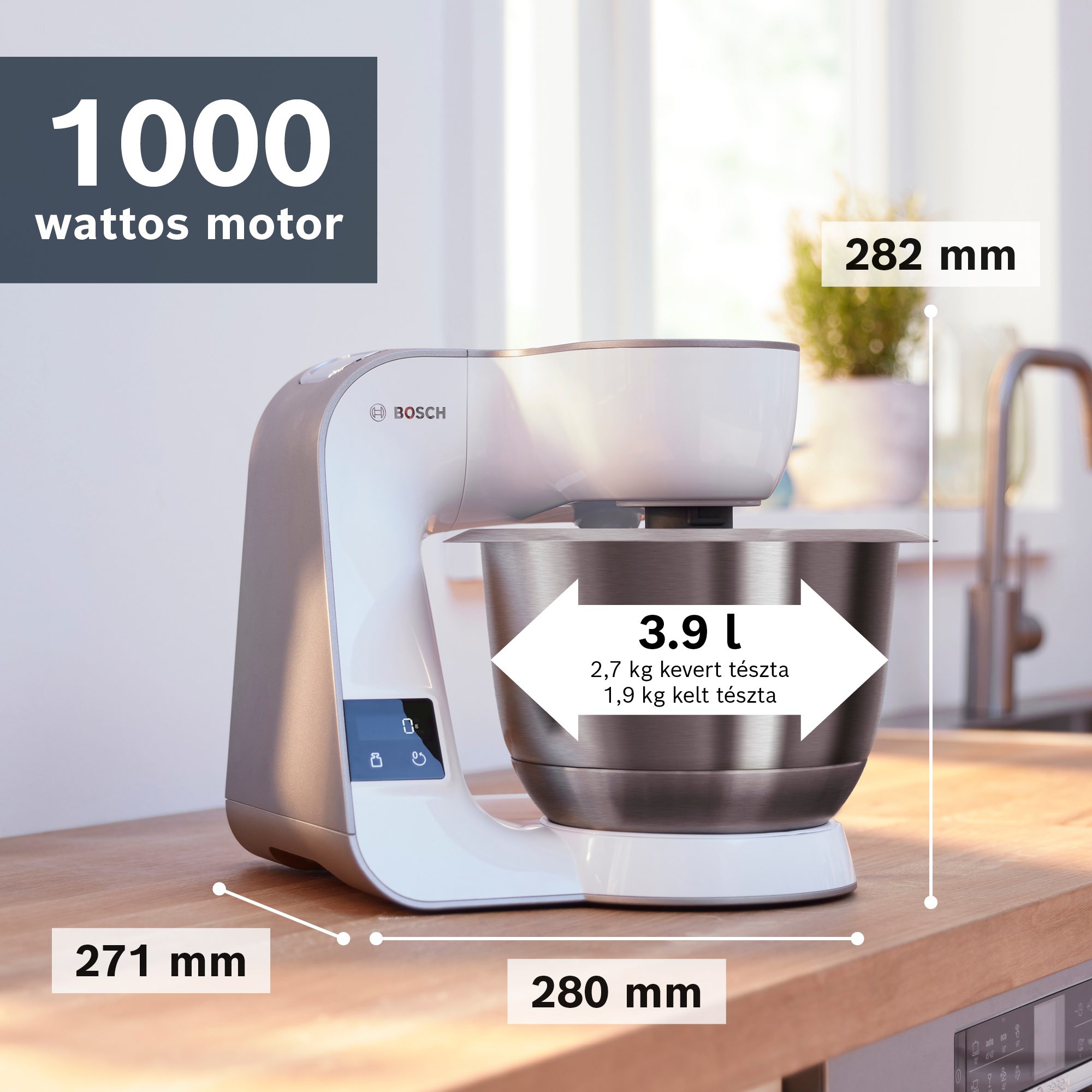 BOSCH MUM5XW40 1000 W-os fehér konyhai robotgép – 4. kép