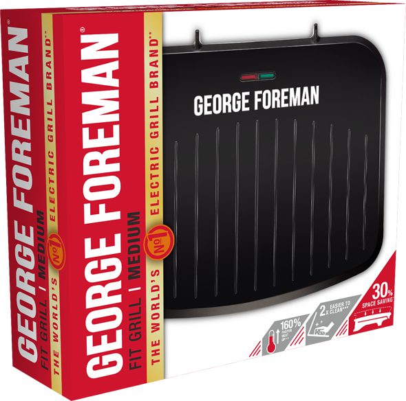 GEORGE FOREMAN 25810-56 Fit Grill Medium kompakt grillsütő – 3. kép