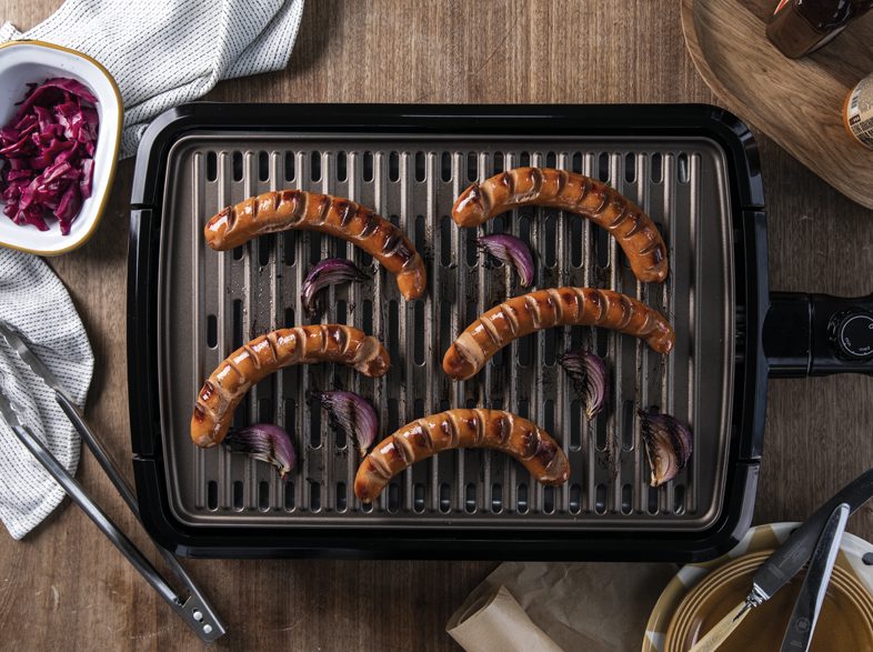 GEORGE FOREMAN 25850-56 nagyméretű füstcsökkentő BBQ grillsütő levehető sütőlappal – 3. kép