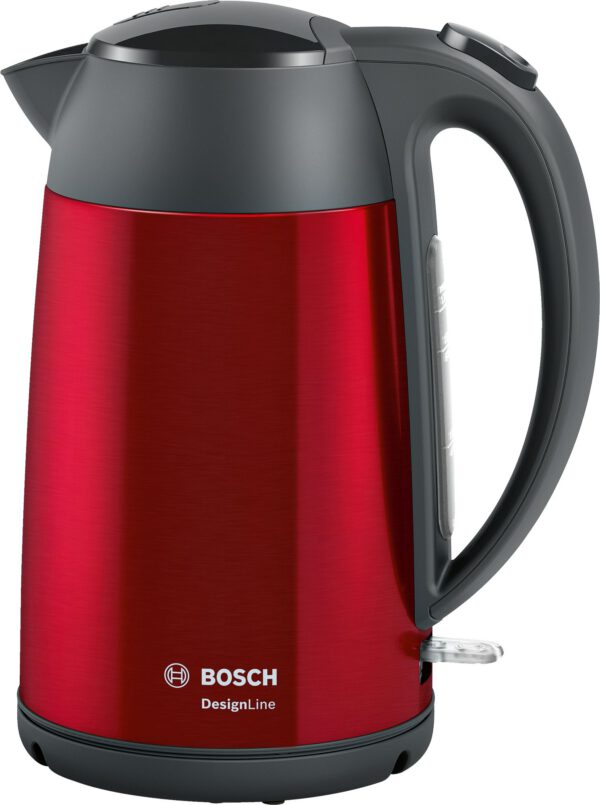 BOSCH TWK3P424 piros nemesacél vízforraló, 1,7 l, 2400 W