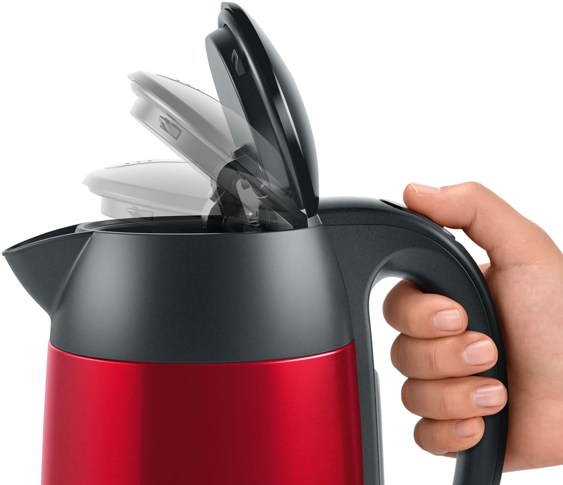BOSCH TWK3P424 piros nemesacél vízforraló, 1,7 l, 2400 W – 5. kép