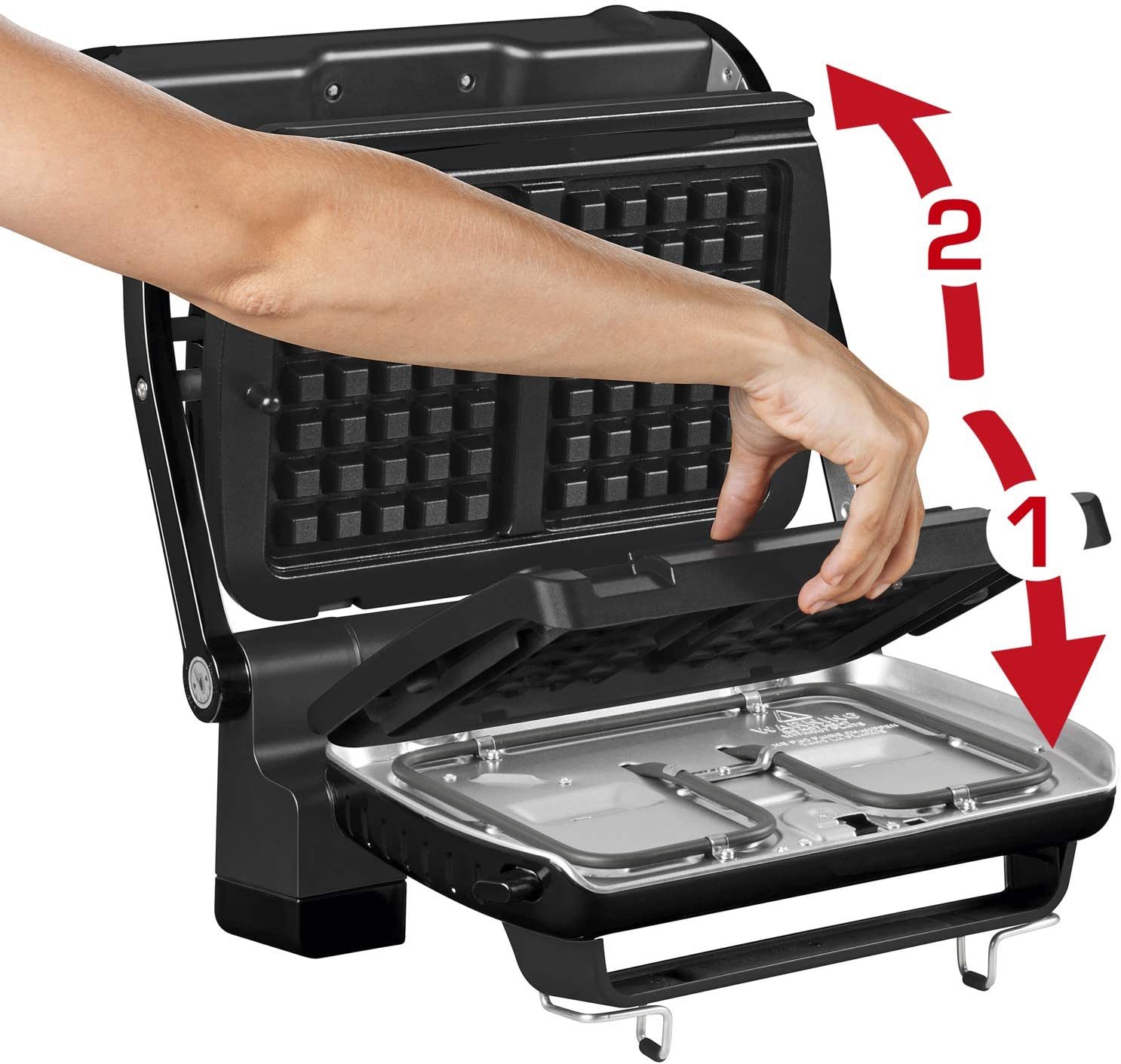TEFAL GC716D12 OptiGrill+ kontakt grillsütő gofrilappal – 3. kép