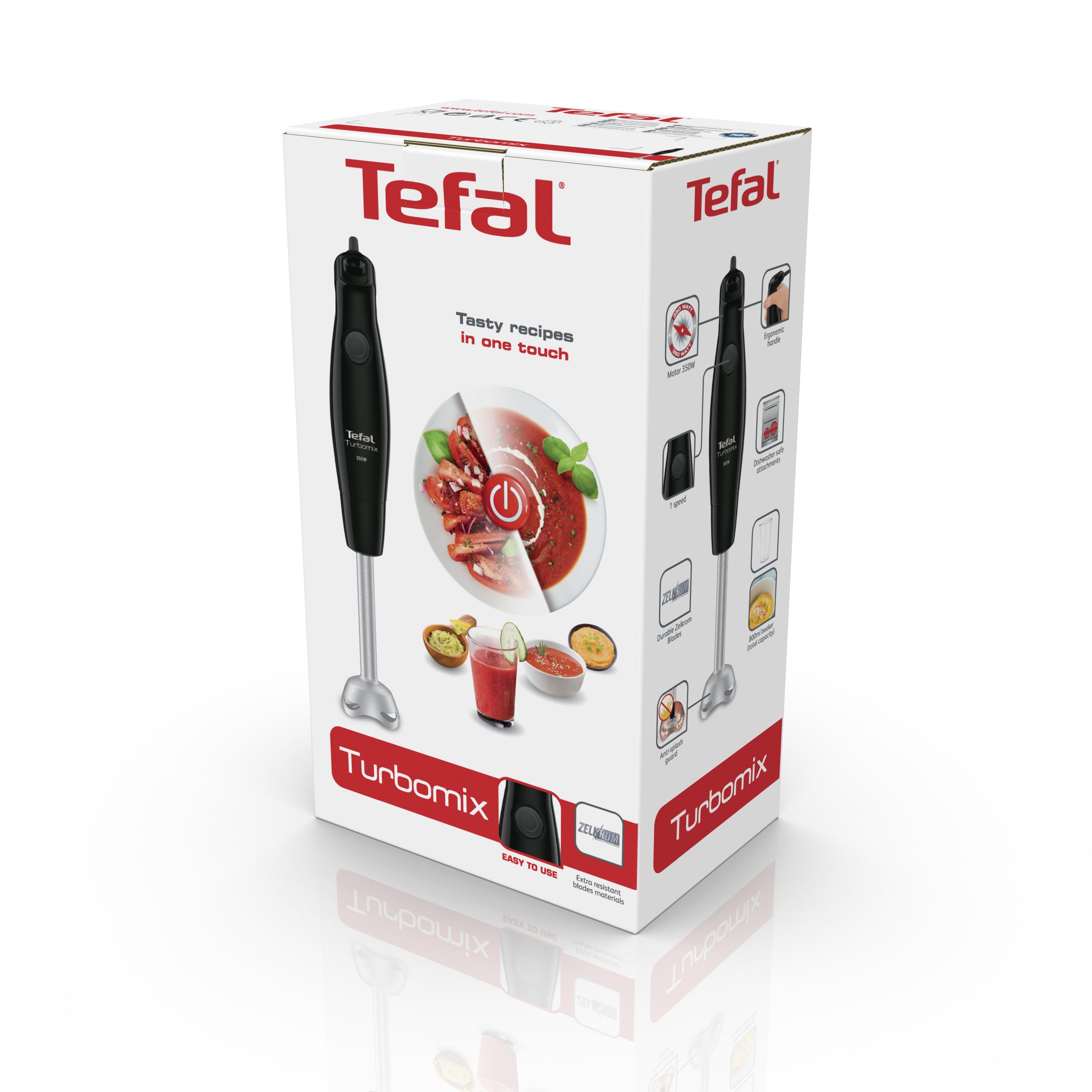 TEFAL HB121838 Turbomix botmixer 350 W, Zelkrom nemesacél pengével – 4. kép