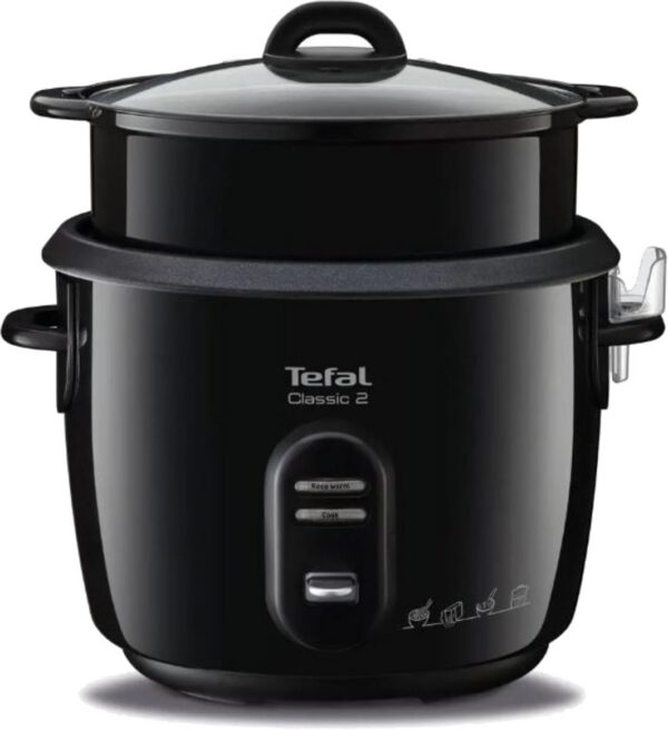 TEFAL RK103811 Classic 5 l-es fekete rizsfőző párolókosárral