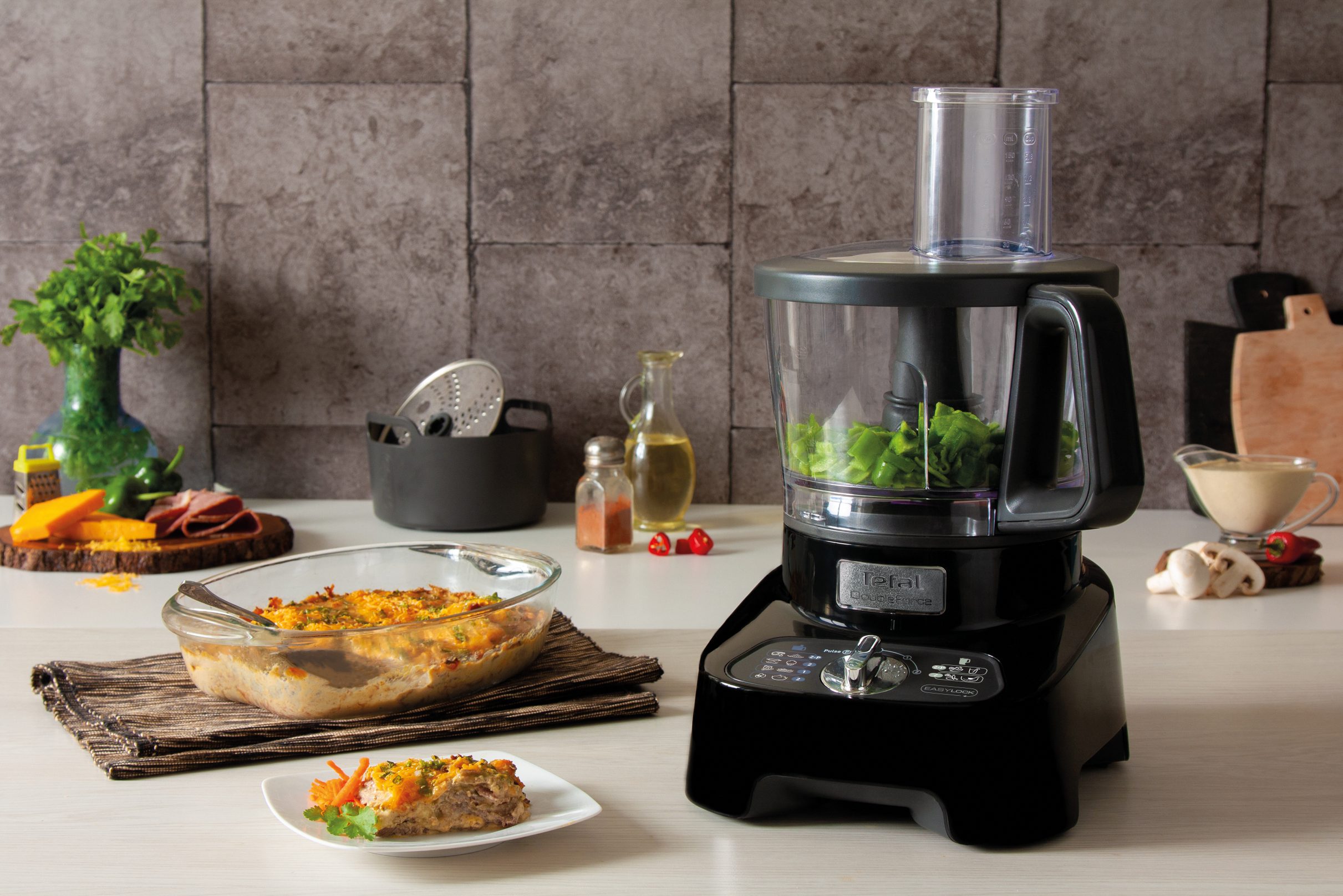 TEFAL DO821838 Double Force 1000 W-os konyhai robotgép 8 tartozékkal – 7. kép