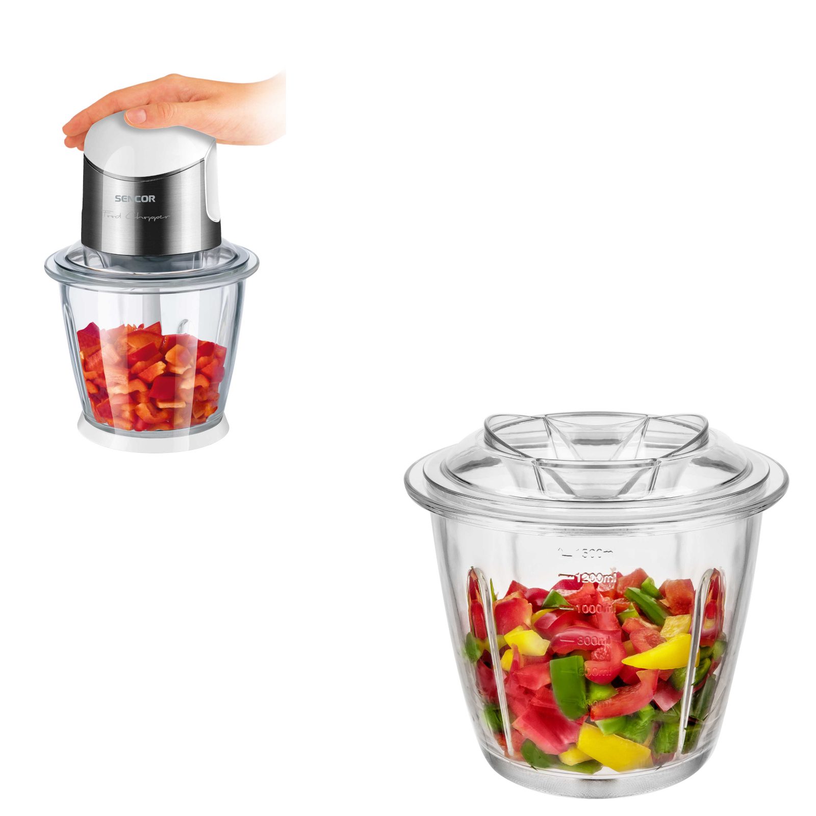 SENCOR SCB 6150SS-EUE3 aprító titán pengékkel és 1,5 literes üvegedénnyel – 2. kép