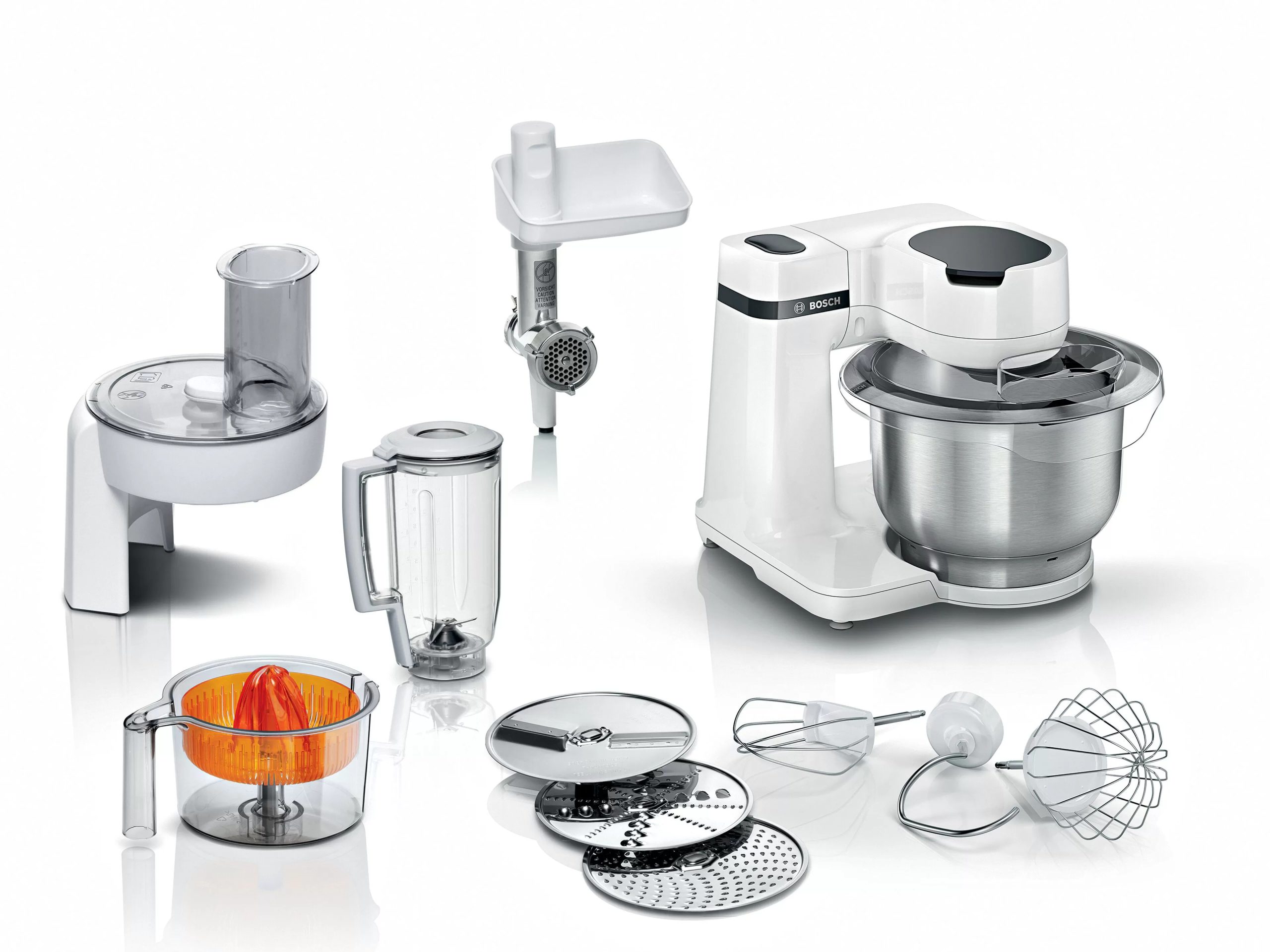 BOSCH MUMS2EW40 700 W-os robotgép acéltállal és sokoldalú tartozékokkal – 2. kép
