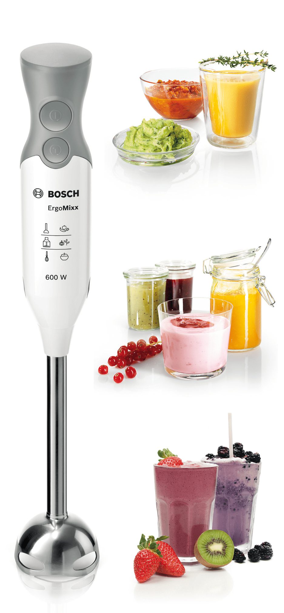BOSCH MSM66110 ErgoMixx 600 W-os fehér botmixerszett – 3. kép