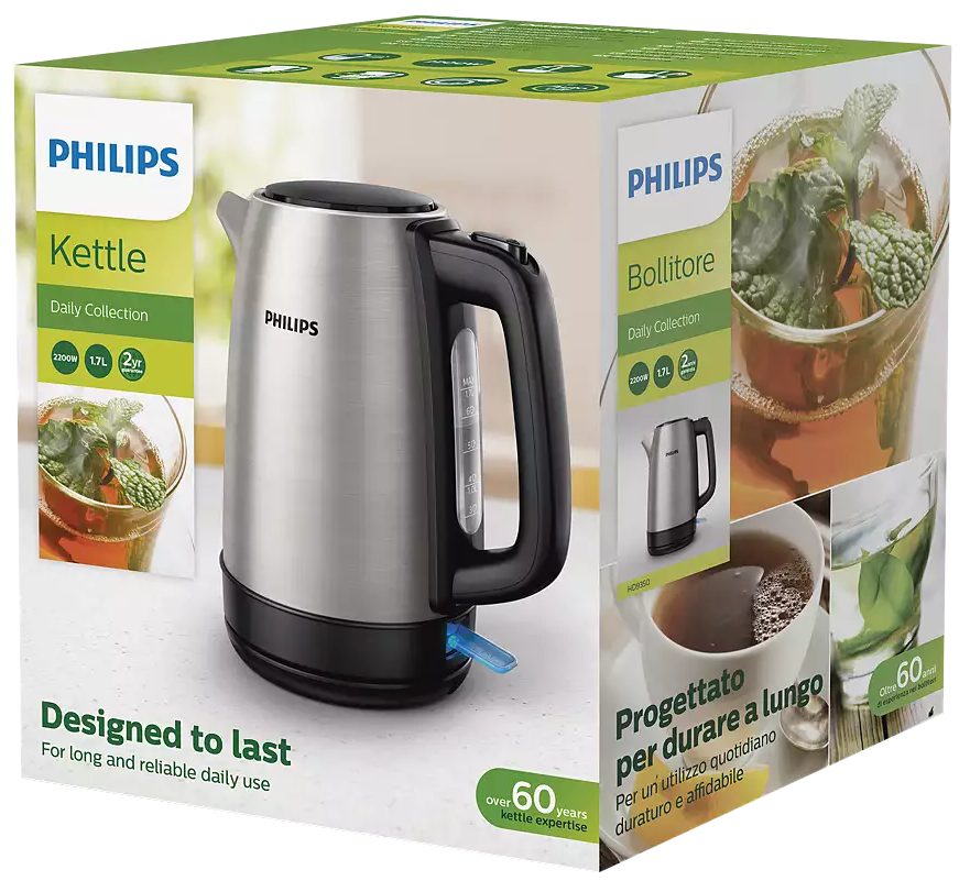 PHILIPS HD9350/90 Daily Collection 1,7 literes inox vízforraló, 2200 W – 3. kép