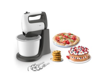 TEFAL HT464138 Prep'Mix+ kézi mixer automatikusan forgó tállal, szürke-fehér – 2. kép
