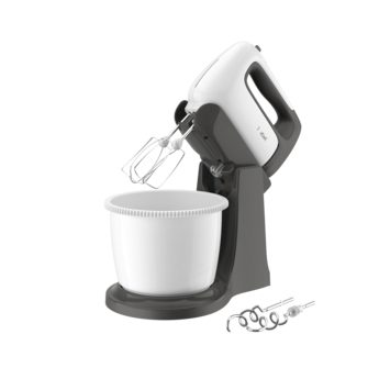 TEFAL HT464138 Prep'Mix+ kézi mixer automatikusan forgó tállal, szürke-fehér – 4. kép