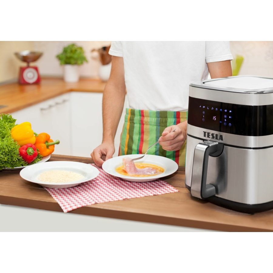 TESLA AirCook Q60 multifunkciós digitális forrólevegős sütő, 6 l, 1500 W – 9. kép