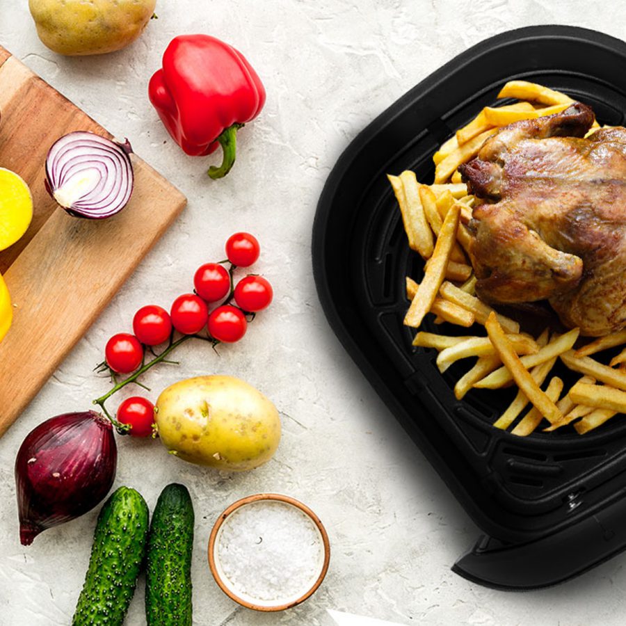 TESLA AirCook & Steam QS500 többfunkciós gőz- és forrólevegős sütő 7 literes kosárral – 10. kép