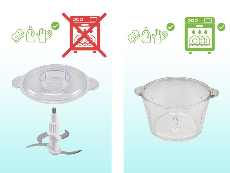 BEPER P102ROB001 konyhai aprító 1,5 literes üvegtartállyal, 500 W – 3. kép