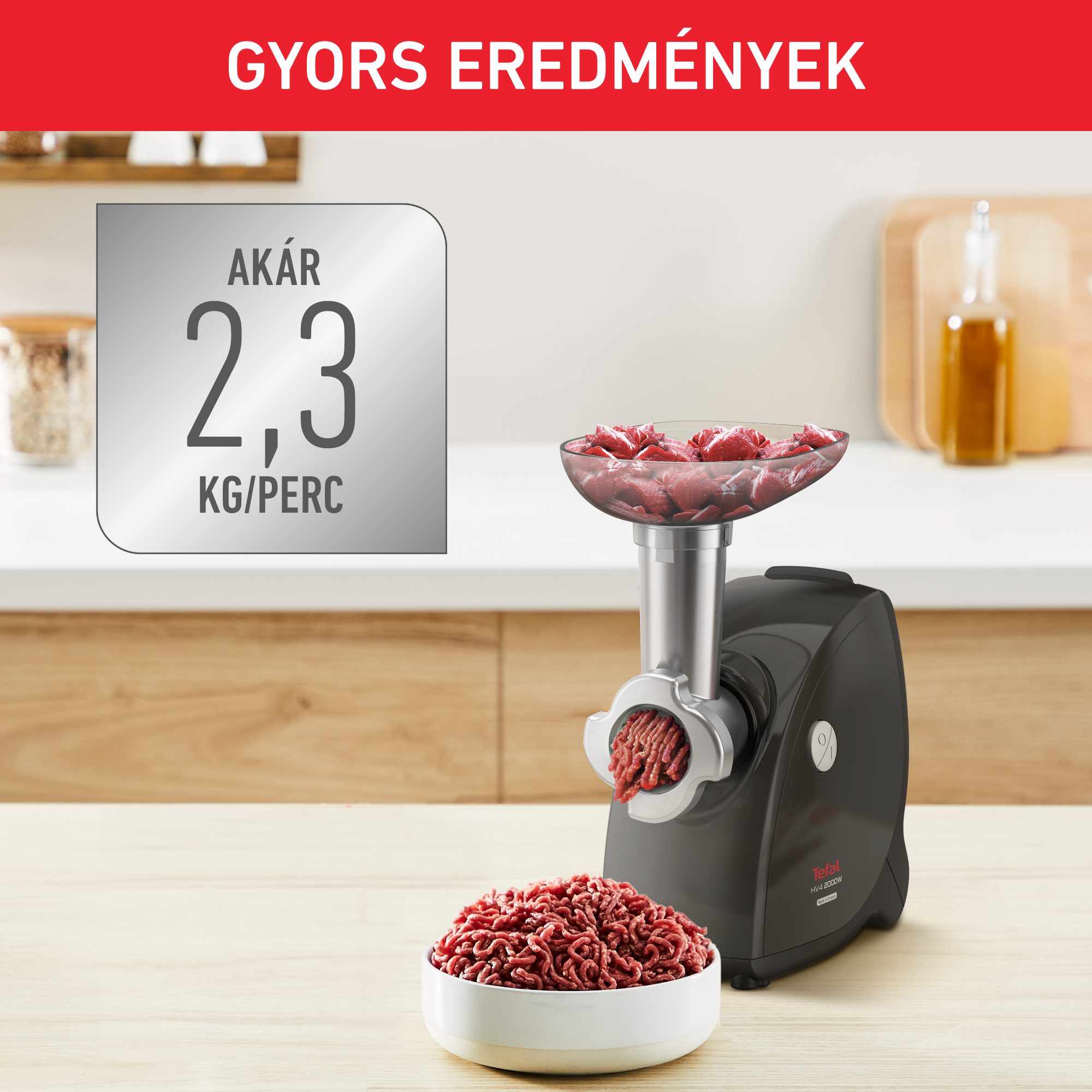 TEFAL NE477838 fekete 9 az 1-ben húsdaráló – 5. kép