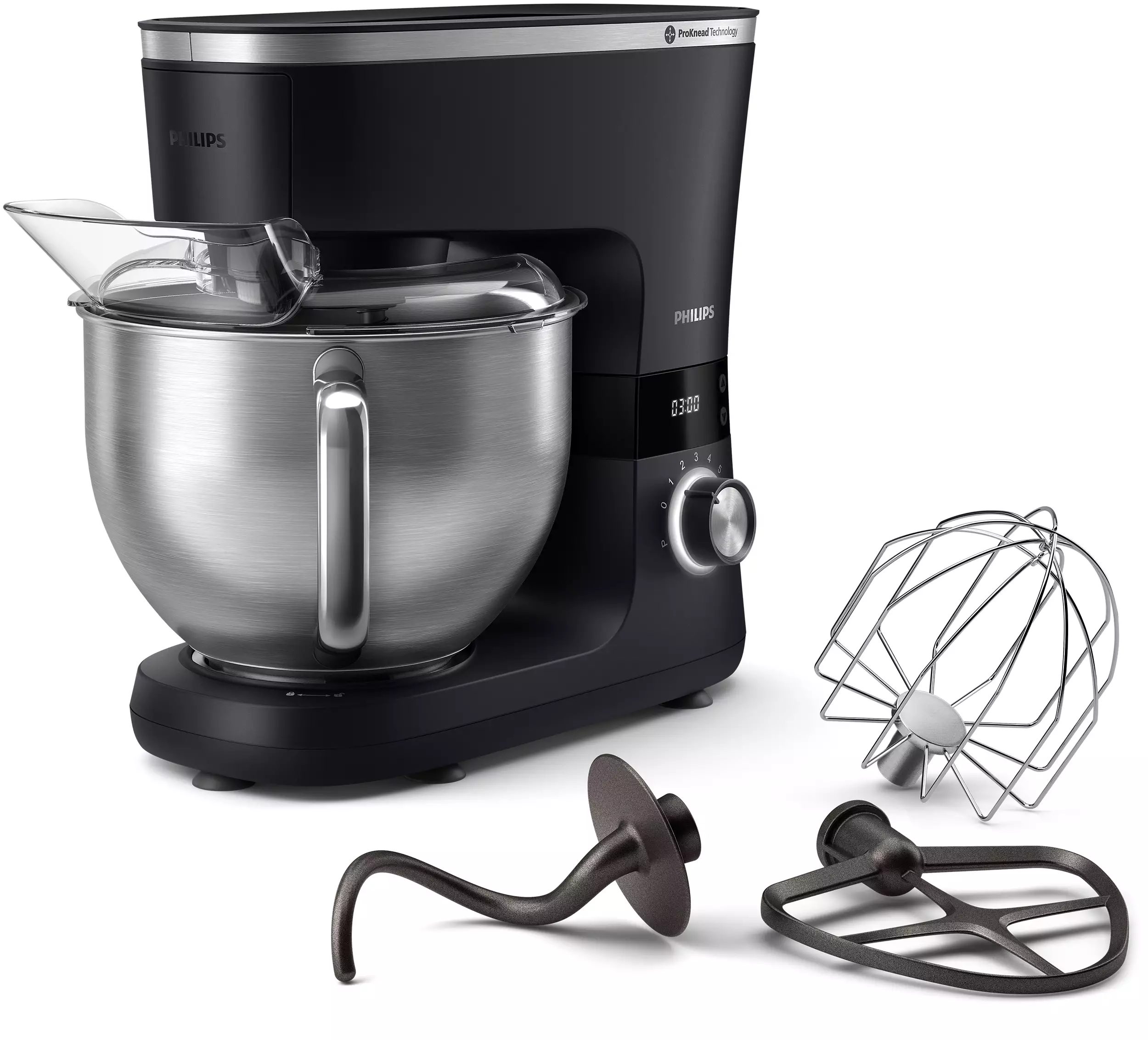 PHILIPS HR7962/01 7000 ProKnead 1000 W-os konyhai robotgép, fekete – 8. kép