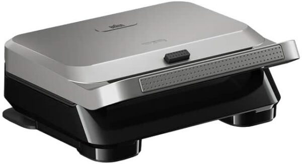 BRAUN SM5005 szendvics- és gofrisütő cserélhető lapokkal, 800 W, ezüst/fekete