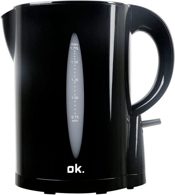 OK. OWK 103-B 1,7 literes fekete vízforraló, 2200 W