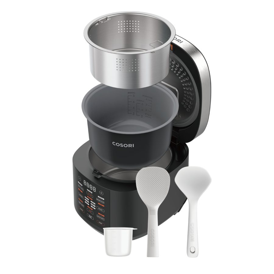 COSORI CRC-R501-KEU többfunkciós rizsfőző 18 programmal, 970 W, 5 literes, fekete – 5. kép