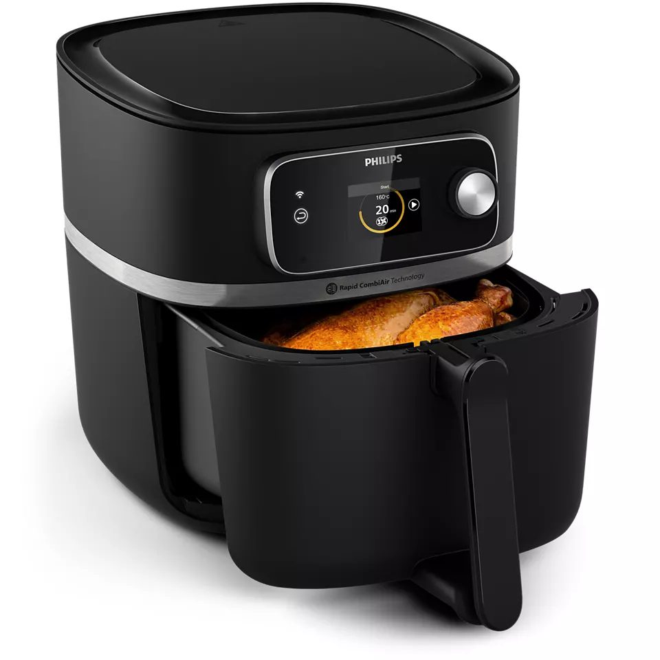 PHILIPS 7000 Series HD9880/90 8,3 literes Wi-Fi-s forrólevegős sütő húshőmérővel – 6. kép