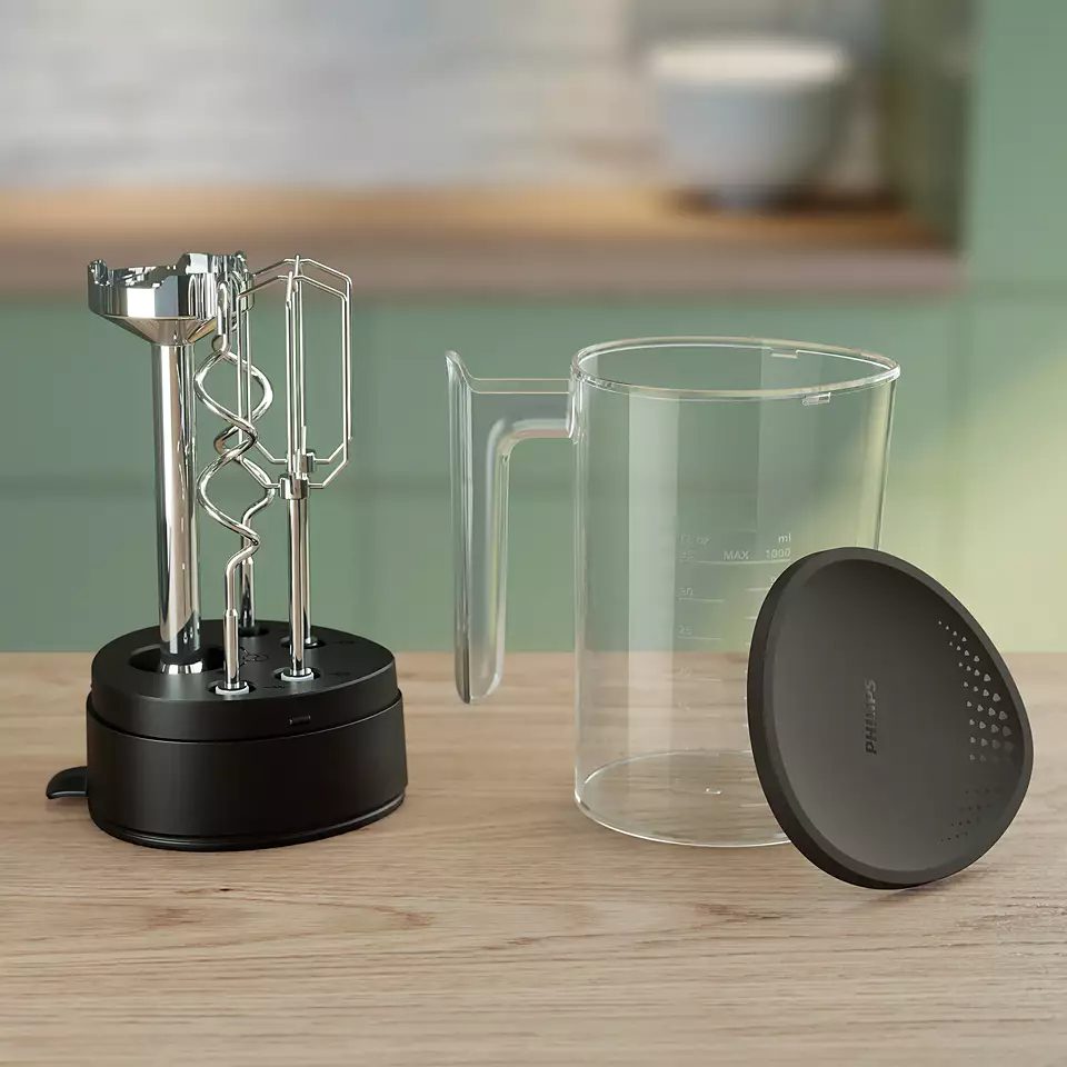 PHILIPS HR3781/10 5000 Series 2 az 1-ben kézi mixer botmixerrúddal és tárolópohárral, 500 W, fekete – 3. kép