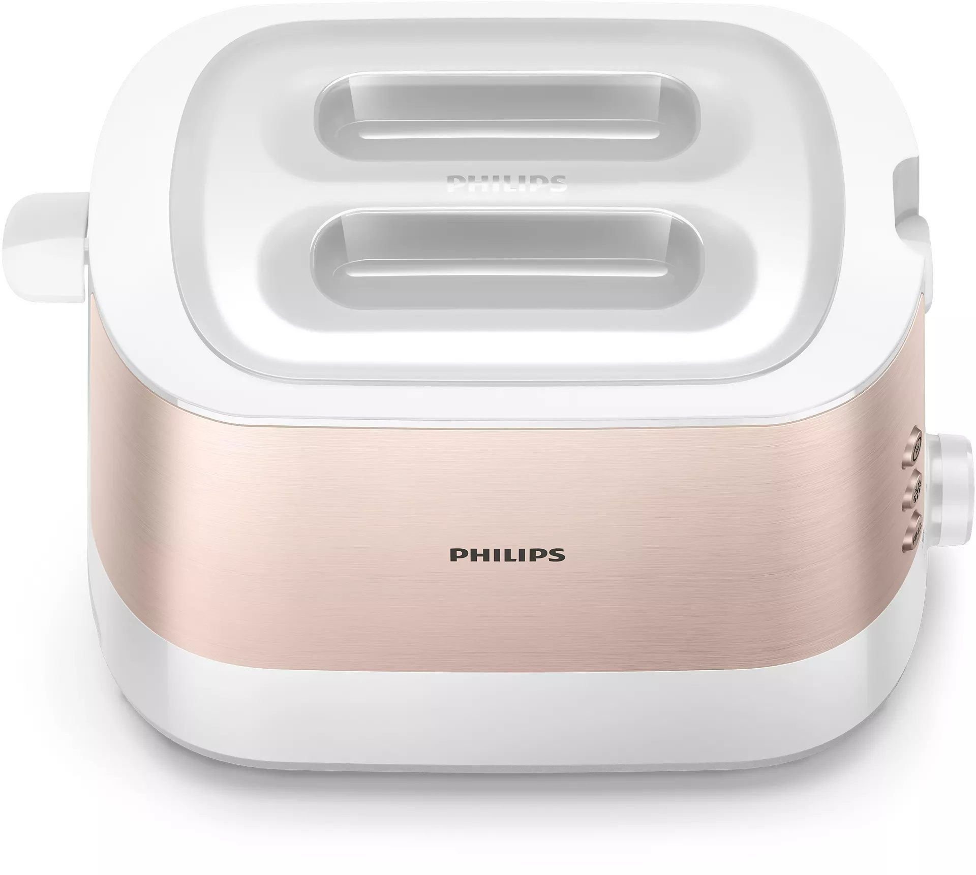 PHILIPS HD2638/11 Viva Collection kenyérpirító, 1050 W, fehér–rosegold – 2. kép