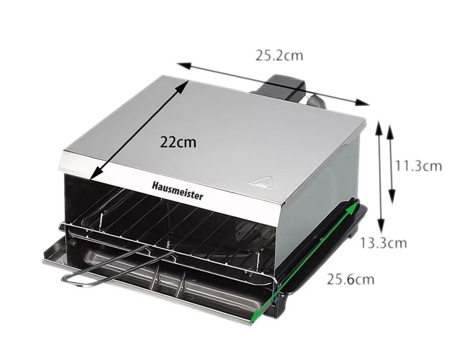HAUSMEISTER HM 8812 retro grill szendvicssütő, 800 W, ezüst – 4. kép