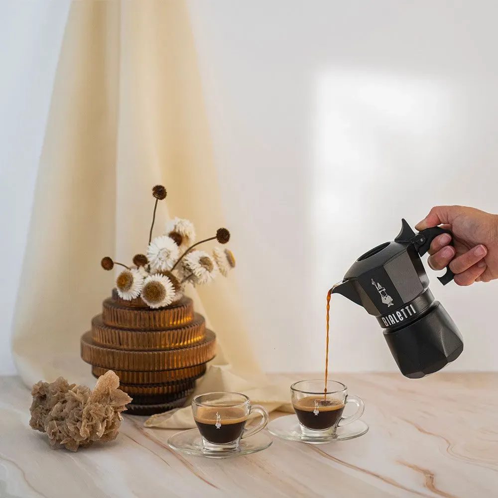 BIALETTI 9071 Brikka Noir Exclusive 2 adagos fekete kotyogós kávéfőző – 3. kép