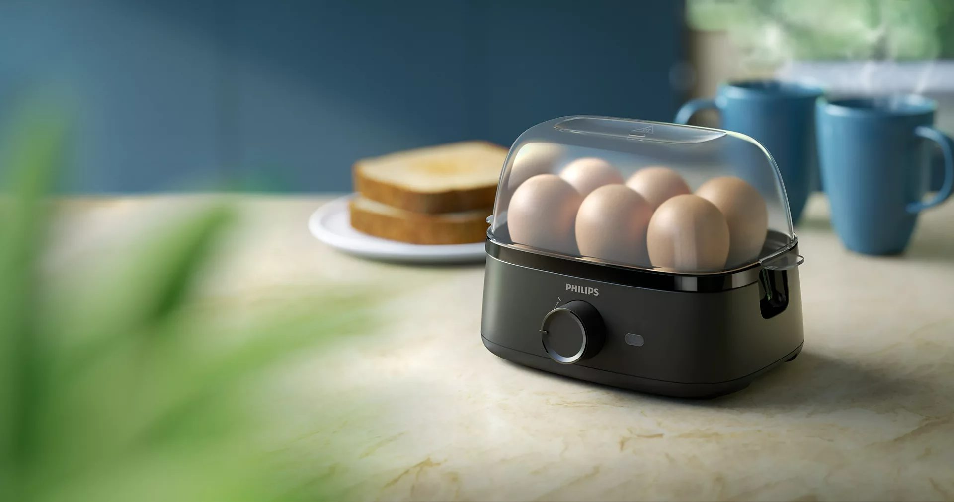 PHILIPS HD9137/90 fekete tojásfőző 6 tojásos kapacitással, 400 W – 3. kép