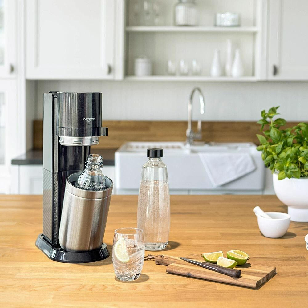 SODA STREAM 42004918 SM DUO CQC fekete szódagép műanyag és üvegpalackkal – 3. kép