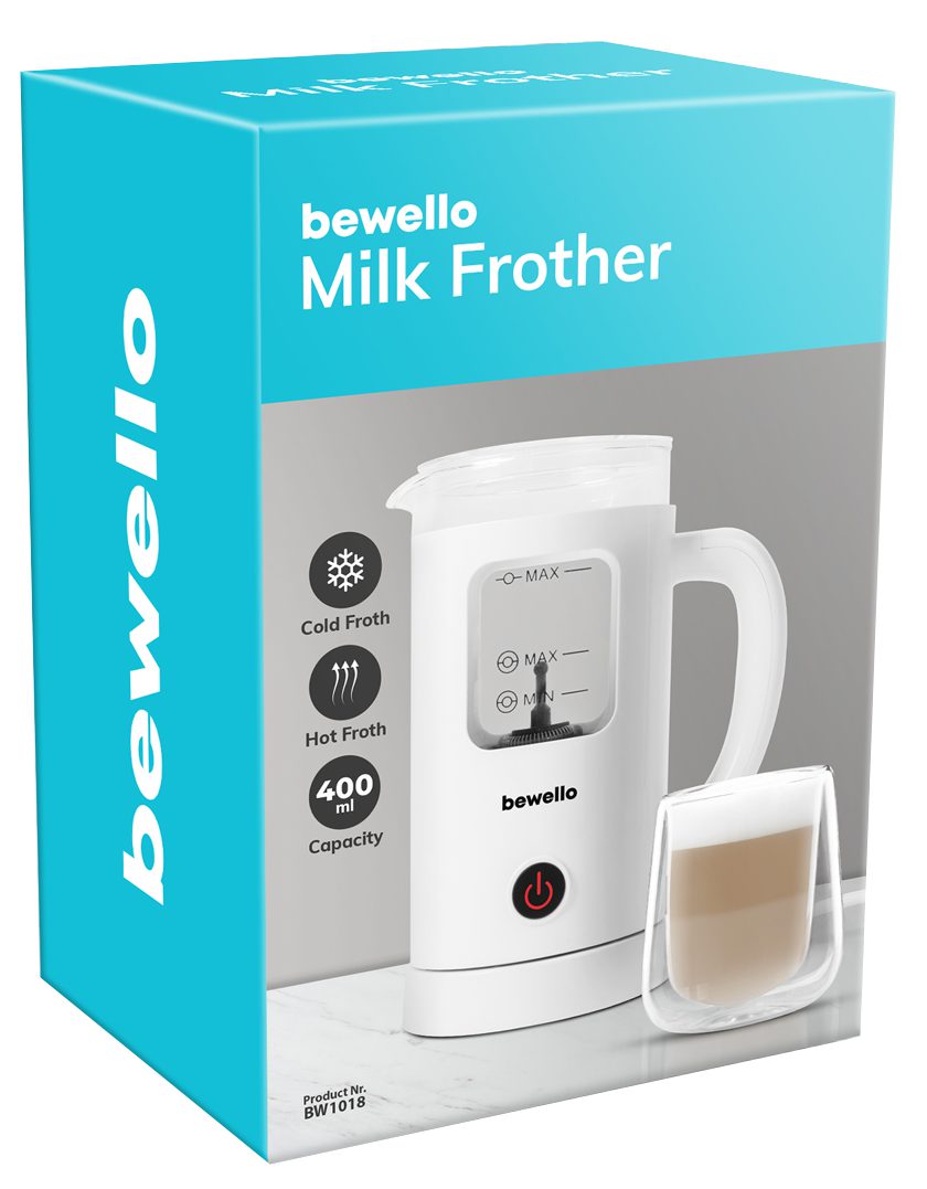 BEWELLO BW2018 elektromos tejhabosító, 550 W, 400 ml, fehér – 4. kép