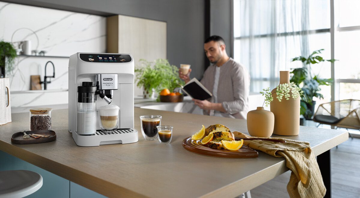 DE-LONGHI Magnifica Plus ECAM320.60.W automata kávéfőző kivehető tejtartállyal, fehér – 7. kép
