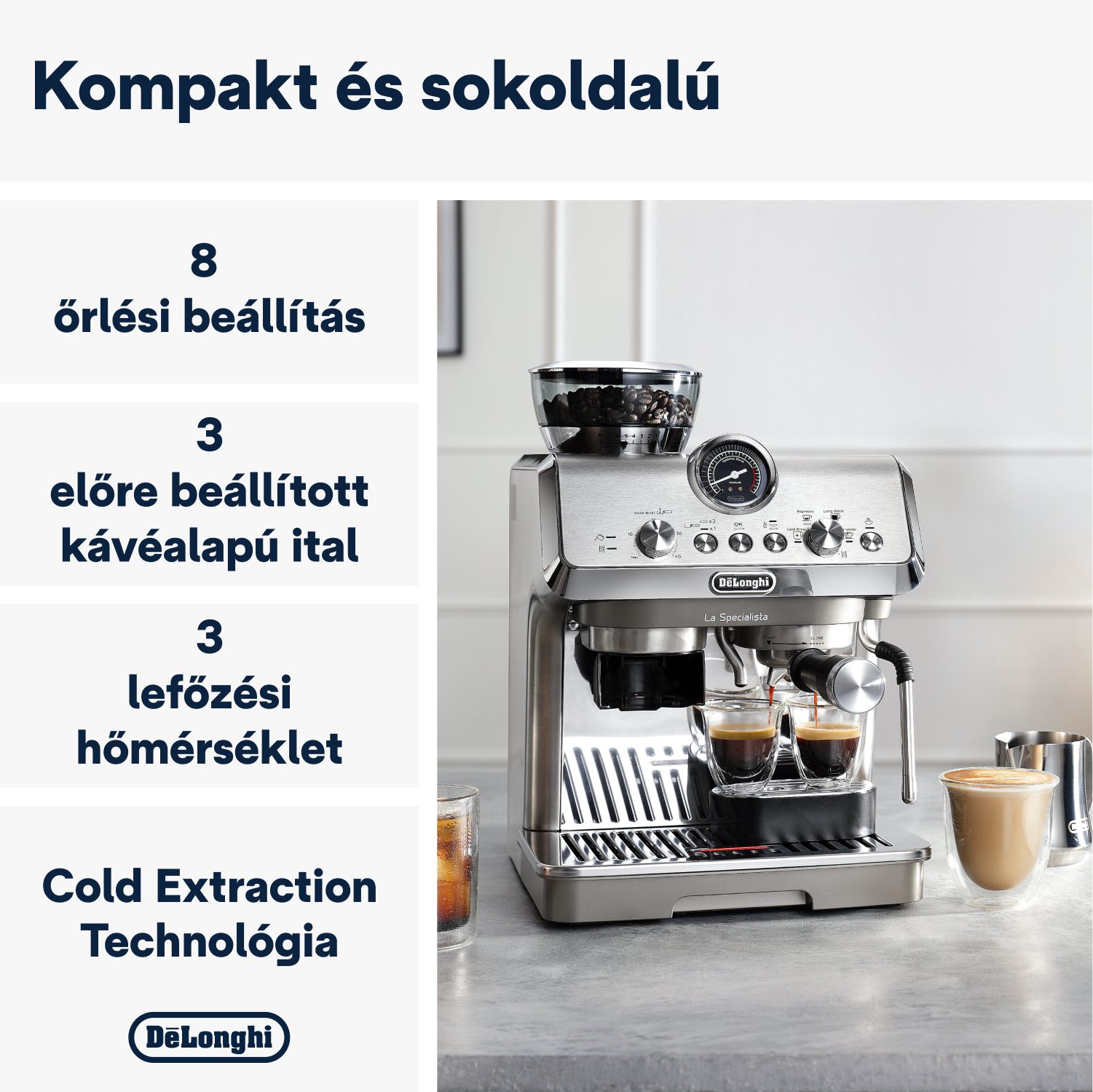 DE-LONGHI La Specialista Arte Evo EC9255.M karos kávégép beépített őrlővel – 5. kép