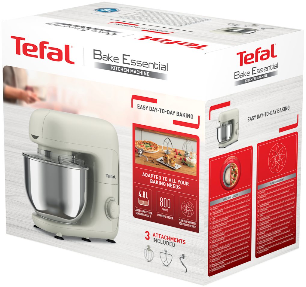 TEFAL QB160138 Bake Essential fehér konyhai robotgép 4,8 literes tállal – 7. kép