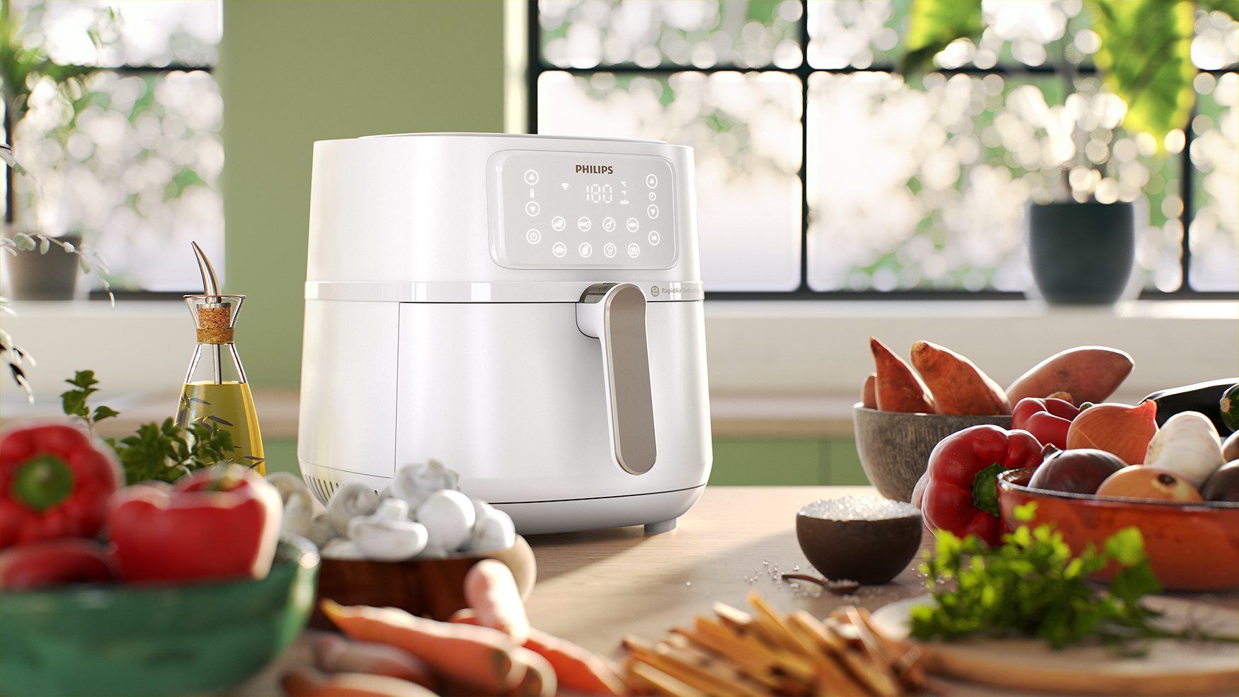 PHILIPS 5000 Series HD9285/00 csatlakoztatható airfryer 7,2 literes kosárral – 4. kép