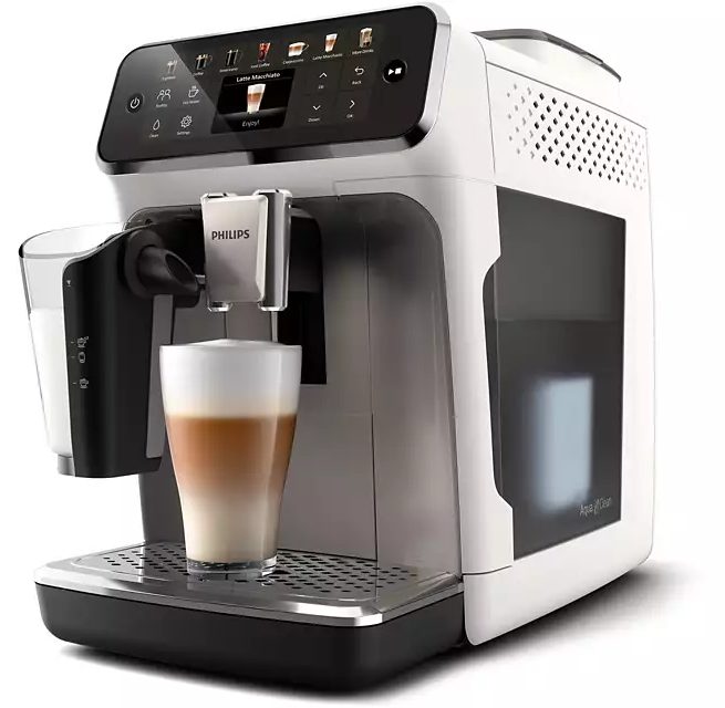 PHILIPS EP4443/70 4400 LatteGo automata kávégép 12 recepttel, fehér-ezüst kivitelben – 5. kép