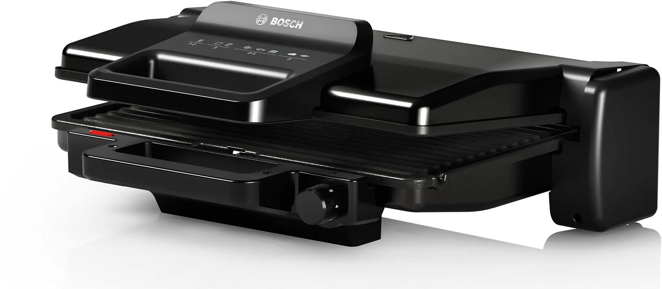 BOSCH TCG3323 3 az 1-ben kontaktgrill kerámiabevonatos lapokkal, 2000 W, fekete – 7. kép